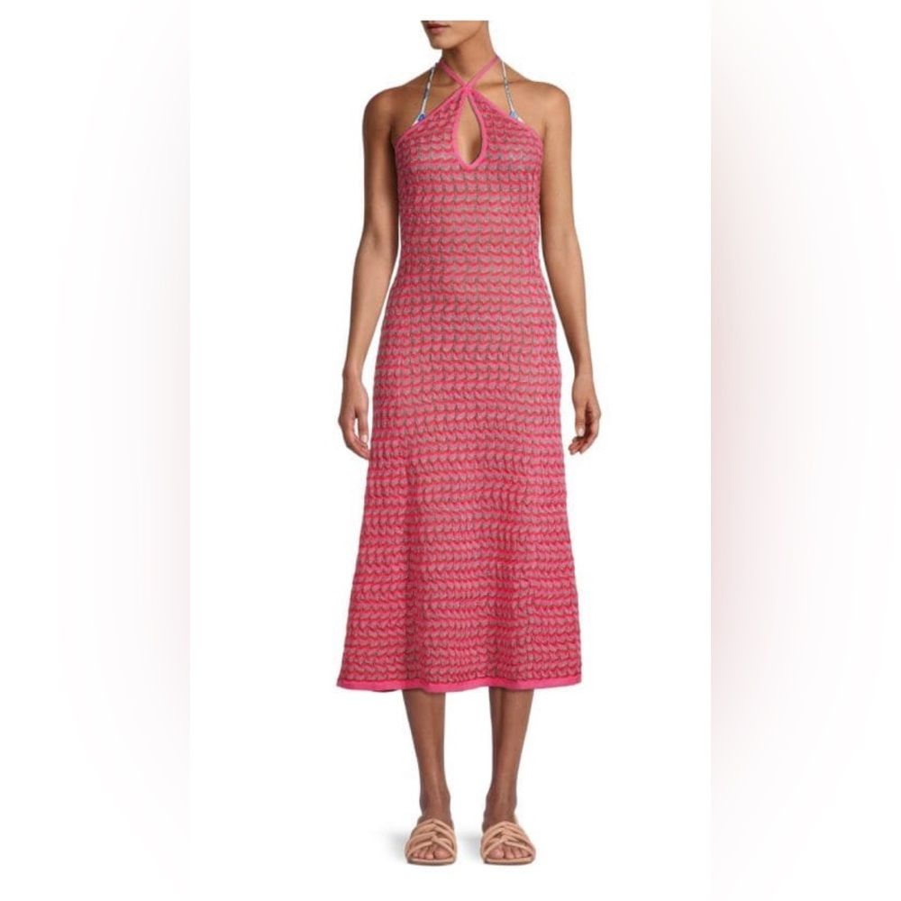 Milly Nami Pointell Metallic Pattern Midi Dress- NWT